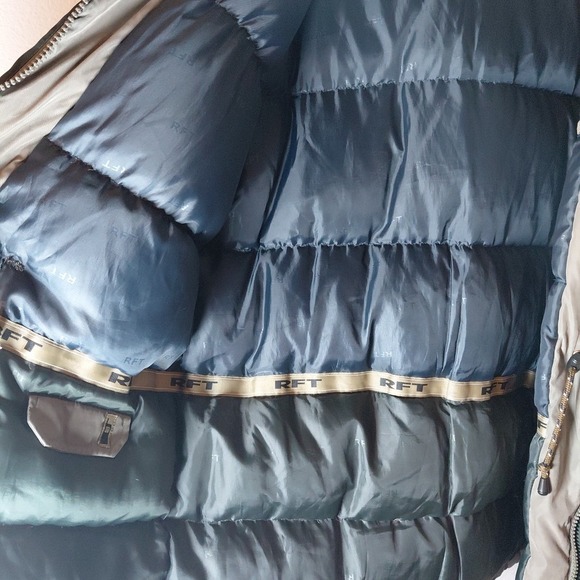 Rainforest RFT Thick Down Puffer Winter Jacket Coat Parka Hooded XL Dark Tan - Picture 3 of 16